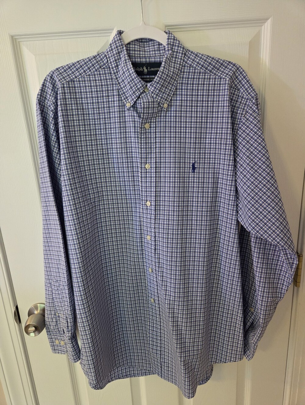 Ralph Lauren Blue Plaid Button Down Shirt